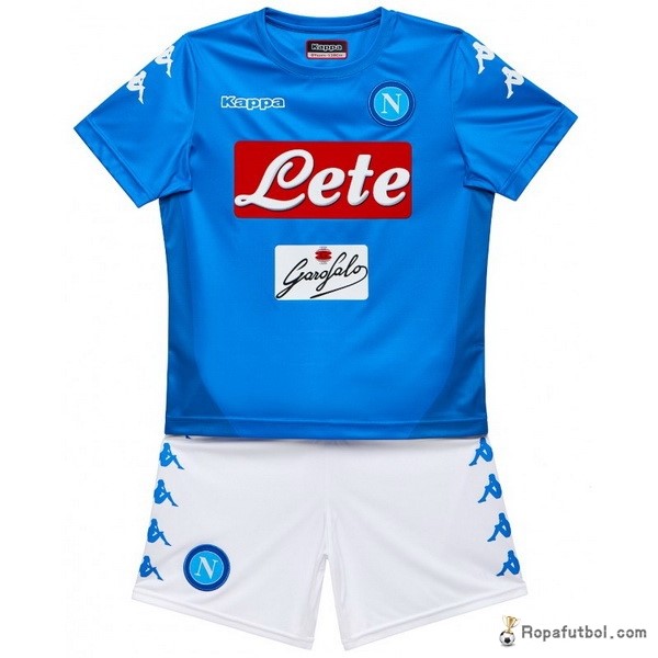 Camiseta Napoli Replica Primera Ropa Niños 2017/18 Azul